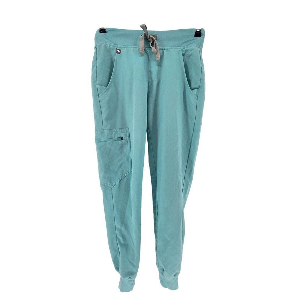 FIGS Scrub Pants Womens XXS Petite Teal Zamora Jogger Technical Collection Cargo